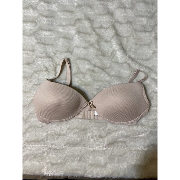 Lot of 2 Bras 38C Women’s Adrienne Vittadini / Daniel Laurent White Beige - Picture 2 of 12